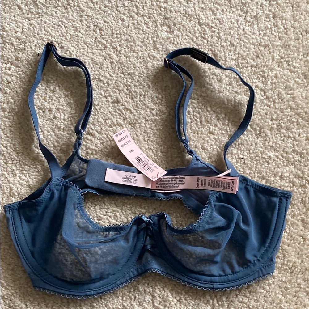 Victoria's Secret Blue Sheer Underwire Bra